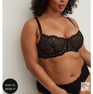 Torrid Balconette Unlined Peacock Lace Straight Back Bra